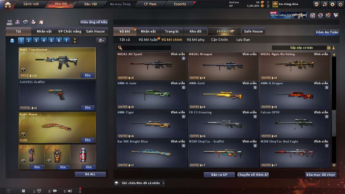 shop acc cf uy tin gia re